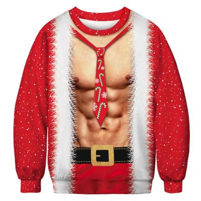 China Factory Price Breathable Loose 3D Digital Printing Sweater Ugly Christmas for sale