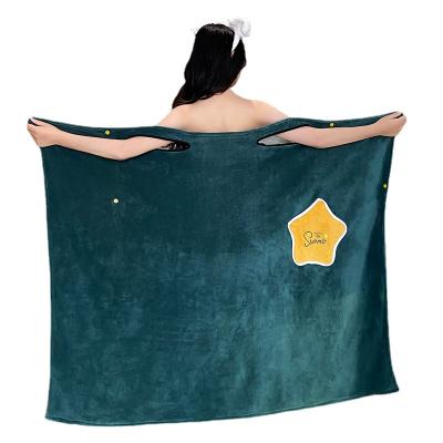 China Viable Hot Sale Beach Swimming Microfiber Bath Towel Coral Fleece Towel Microfiber Towel Skirt For Women for sale