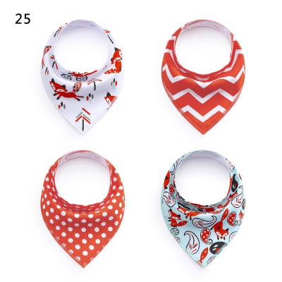 China Kids Cotton Drool Bibs Cartoon Bandana Baby Drooling Teething Bibs BPA Free for sale