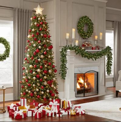 China Bestway High Quality Hot Sale OEM Wholesale PET Fir Metal Frame Artificial Christmas Tree For Restaurant Decoration for sale