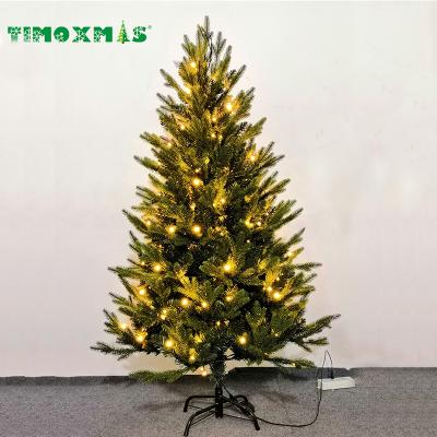 China Custom PE Christmas Trees PE MIXED LEAF Christmas Tree LED DECORATION CHRISTMAS TREE for sale