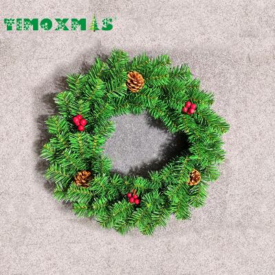 China Standard PVC/PE/PET Decoration Christmas Wreath Wooden Christmas Wreath PE MIXED LEAF Christmas Wreath for sale