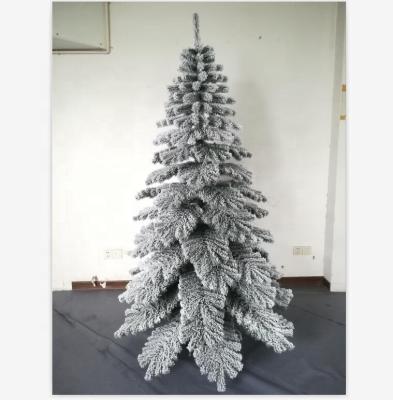 China Good quality pvc bottom moq 210cm assembled pvc christmas trees christmas tree decoration snowfall set for sale