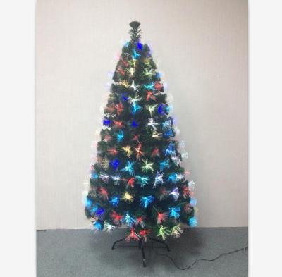 China Good quality eco-friendly 150cm all colorful led fiber optic Christmas tree decoration ornaments for sale for sale