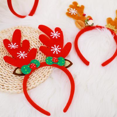 China Festival Stuff New Santa Headband Christmas Decorations For Kids Girls Gifts Headbands Party Hair Accessories for sale