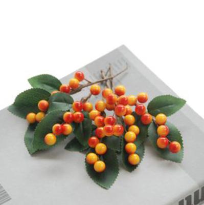 China Hot Selling Festival Wedding Christmas Home Decoration Artificial Multicolor Berry Branches Christmas Berry Flowering Branches for sale