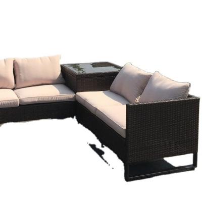 China Modern PE Rattan Wicker Outdoor Leisure Furniture Garden Sofa Furniture Set for sale