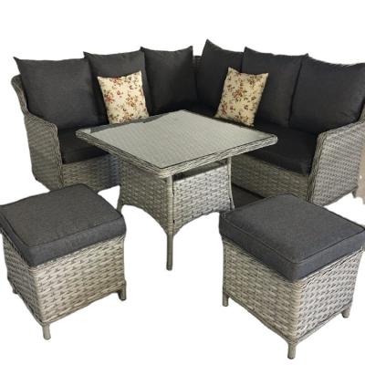 China Leisure Style Wholesale PE Rattan / Leisure Furniture Set Wicker Outdoor Garden Sofa Furniture Set for sale