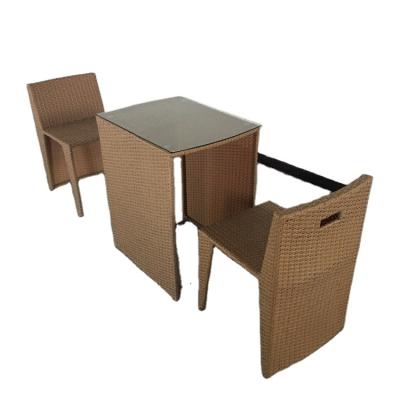 China Eco-freindly Factory Direct Grateful Leisure 3PCS Outdoor Furniture - Rattan Chair And Table Set for sale