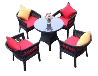 China Modern Design Eco-friendly PE Rattan Outdoor Garden Dining Outdoor Furniture Set Leisure Furniture for sale