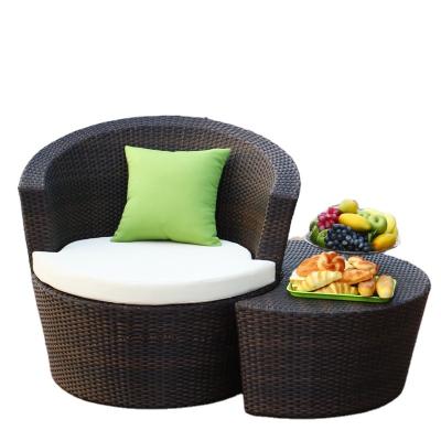 China Cheap Modern Simple Price Steel Frame Rattan Wicker Outdoor Leisure Furniture for sale