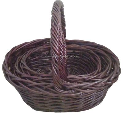 China Stocked picnic willow basket, Nice willow picnic basket, Wicker picnic basket with handle for sale