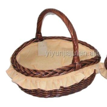 China Cheap Dirty Stored Corner Willow Wicker Basket Laundry Storage Basket for sale