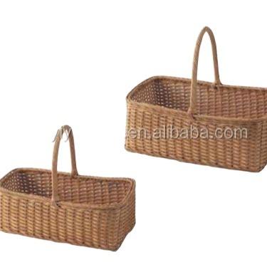 China Stocked porcelain onsale cane willow wicker basket for poicnic wine factories for sale