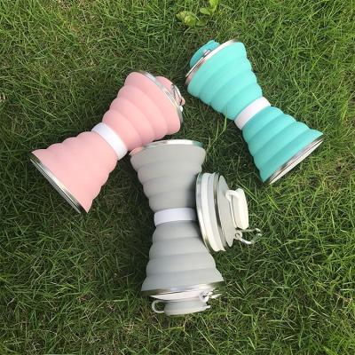 China Gift Craft Promotion Collapsible Collapsible Sport Recycle Beverage Collapsible Collapsible Silicone Water Bottle for sale