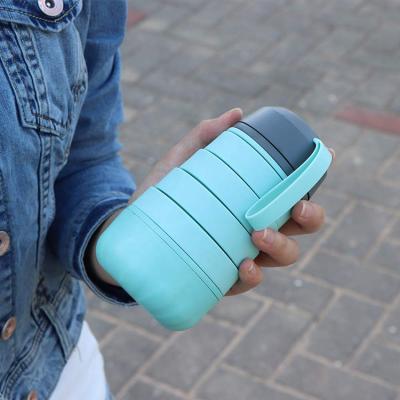 China Sustainable Portable Flexible Sports Travel Silicone Collapsible Squeeze Water Bottle for sale