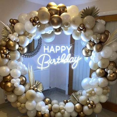 China Long Lasting Wall Art Gifts Happy Birthday Neon Signs Light Up Birthday Party Decor Sign for Bachelor Party Engagement Party First Birthday for sale