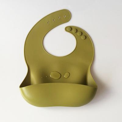 China Toddler Manufacturer Waterproof Silicone Baby Feeding Bib Antibacterial With For Baby for sale