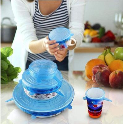 China Sustainable BPA Free Food Grade Covers Silicone Stretch Lids , Silicone Dish Covers for sale