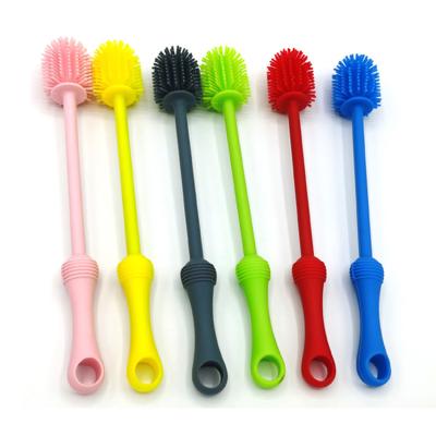 China 2020 trends products silicone cleaning bottles bpa viable brush free food grade bottle brush silicone for sale