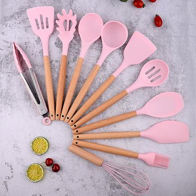 China 12 Pcs Sustainable Cookin Heat Resistant Non-Stick Silicone Tools Kitchen Utensil Set for sale