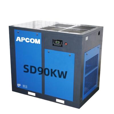 China 55kw 75kw 90kw Brand Lubricated High Pressure Air Compressor Manufacturer Stand Up 120HP Soundproof Screw Compressors for sale