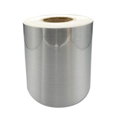 China 62g 50# Oil Waterproof Glue Brushed Silver Label Material Self Adhesive Metal Label Latte Label (With Coating) for sale