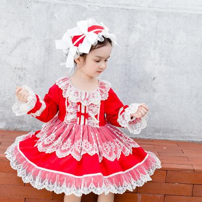 China Spanish Princess Vintage Kids Children Lolita Dresses Girls New Arrival Boutiques Anti-Static Baby Clothing for sale