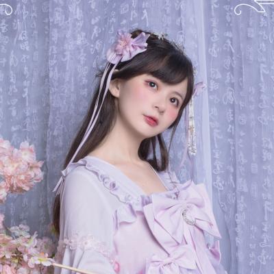 China Lolita Chinese Style Lolita Chang Original Wear Fashion Big Bow Hair E'vol to Chinese Moon Element Hairpin Hair Clips for sale