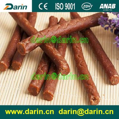 China Dog Duck Fresh Meat Sticks Pet Food Extruder Machine 200-500kg/hr Munchy Stainless Steel Strip Flat Snacks Making Machine for sale