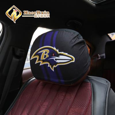 China Promotion Hot selling custom made decoration country advertising car headrest cover for sale