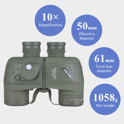 Китай Professional Wide Angle 10x50 Powerful Green Optical Coated Hunting Binoculars With BAK4 ZB-2C 10X50 Prism продается