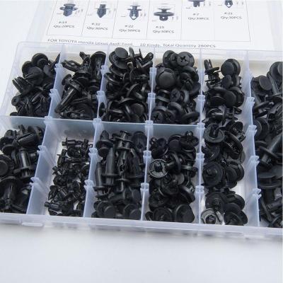 China 100Pcs Door Trim Panel Bumper Damper Mixed Clips Auto Random Plastic Vehicle Car Fastener Bumper Clips for sale