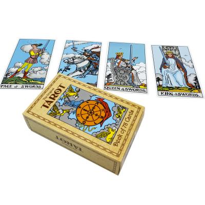 China Wholesales Eco - Friendly Custom Printing Playing Cards Tarot Cards Pack With Guidebook for sale