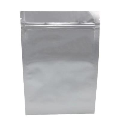 China Custom Matte Light Weight Moisture Proof Zipper Lock Food Packaging Mylar Aluminum Foil Silver Plastic Bags for sale