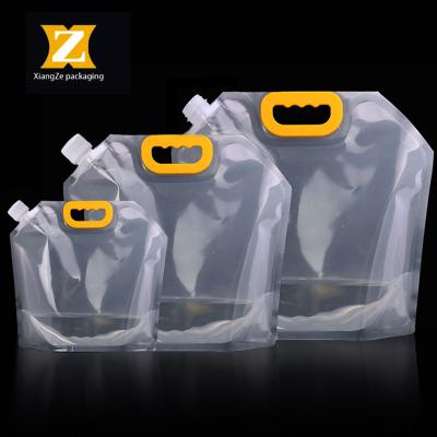 China Moisture Proof Plastic Packaging Stand Up Liquid Soap Spout Pouch Bag for sale