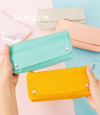 China Schools & Offices Promotion Mint Green 600d Oxford Durable Simple Style Wholesale Children Pencil Case Student Pencil Bag Pencil Pouch for sale