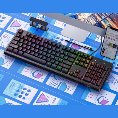 China True Wireless Mechanical Axis Shining Light Weight Keyboards For Desktop RGB Mechanical Keyboard for sale