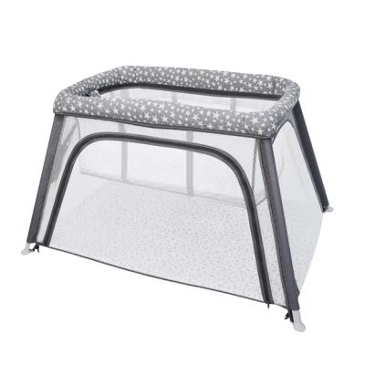 China Modern Breathable Mesh Carry Around Bag Zipper Door Steel Pipe Powder-Coated Baby Playpen for sale