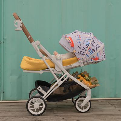 China Factory Wholesale Baby Travel Aluminum Fabric Front Bumper Bar Rubber Wheels Colorful Baby Stroller With Canopy for sale