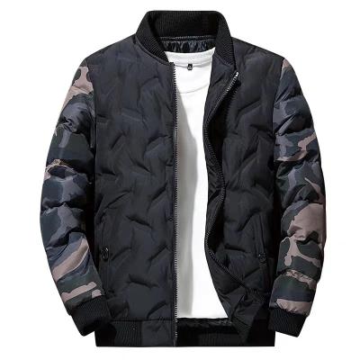 China Waterproof 2021 New Mens Fashion Wear Round Neck Baseball Padded Jacket Casual Outer for sale