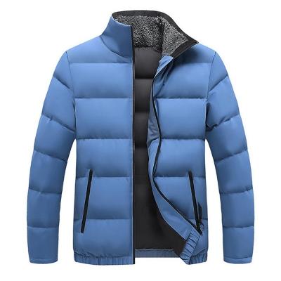 China The New Winter Thick Warm Casual Waterproof Outwear Padded Solid Collar Windbreaker Male Cotton Down Jacket for sale