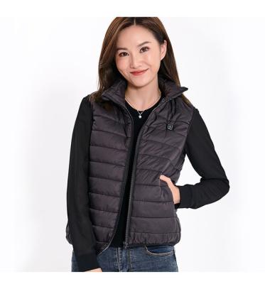 China USB Heating Vest Fashion Female Sleeveless Warm Vest Women Sleeveless Winter Sleeveless Heating Shirts for sale