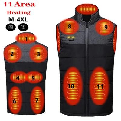 China New Fashion 11 Smart Electric Thermal Warm Men Women Heating Passionate Vest Windproof for sale