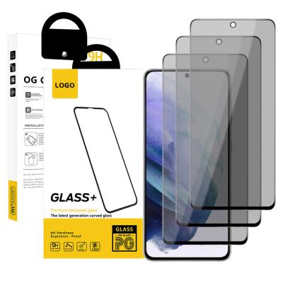 China Mobile Phone For Samsung Galaxy s21 Privacy Screen Film 9h Curved Shock Resistant Tempered Glass Screen Protector for sale