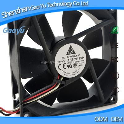 China Computer case DELTA AFB0912VH 9025 12V 0.60A 9CM double supporting high wind volume box fan colling for sale