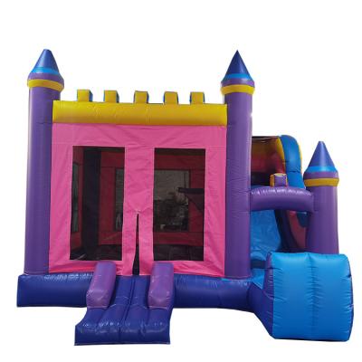 China Oxford cloth or PVC tarpaulin commercial kids rental party and slide modern bounce house inflatable dry slide with bouncer for sale