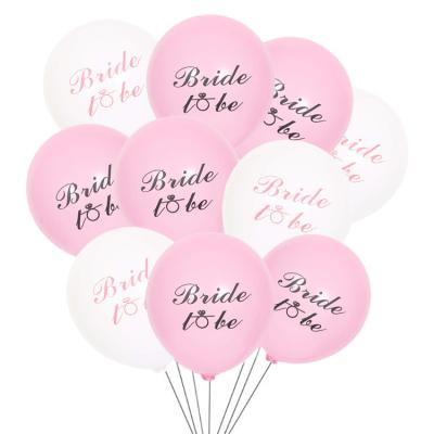 China Party Decoration 10inch Latex Balloon Bride To Be Letter Balloons Wedding Party Decoration Balloon for sale