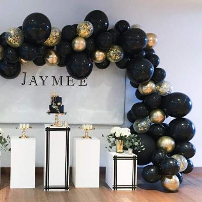 China Hot Sale Toy Amazon Gift Black Gold Balloon Garland Kit Balloons Arch Banner for Bachelorette Wedding Decor for sale