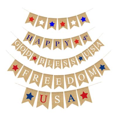 China Fourth of July Independence Day Decoration Banner Flags 4th of July Web Banners Party Decoration USA American for sale